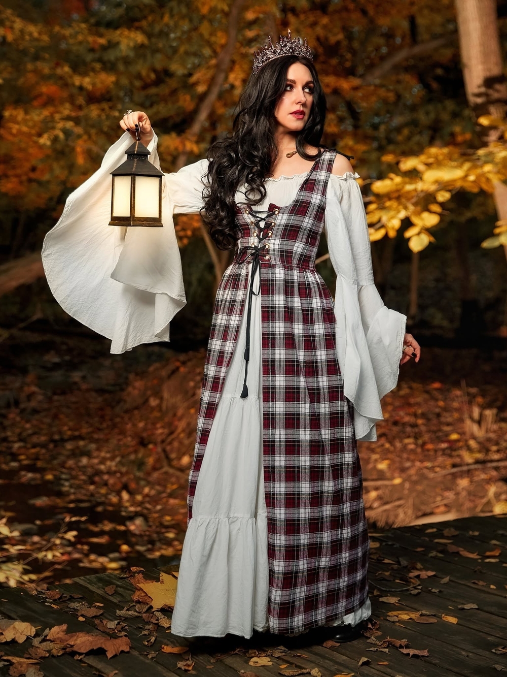 Tartan Irish Dress Brown Cotton in xxs/xs